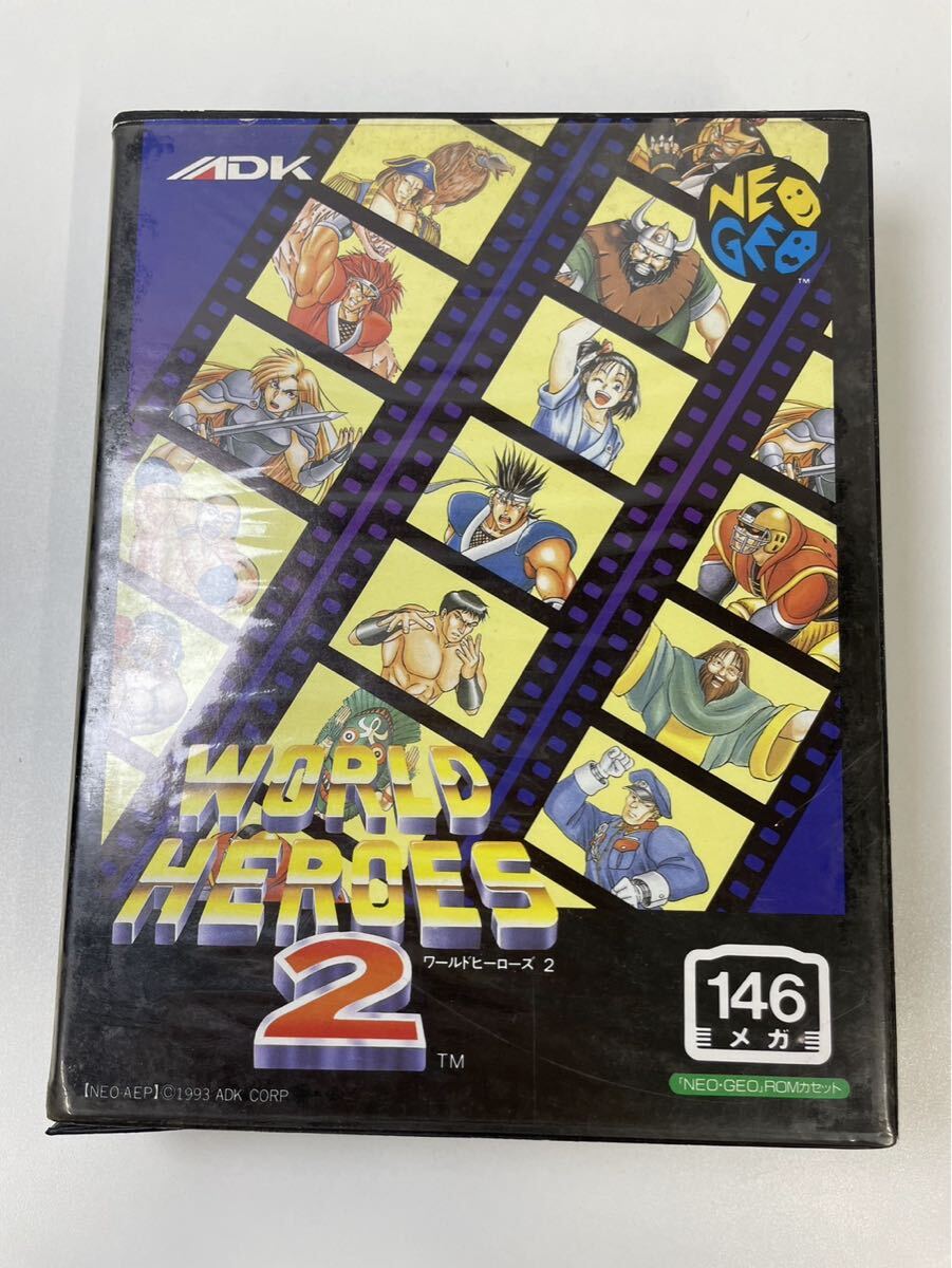 0J-5-85 ワールドヒーローズ2 NEOGEO ネオジオ WORLD HEROES 2 ADK ROM SNK ネオジオロム ゲーム AES 未検品