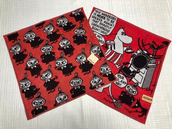 ☆新品☆ムーミン/可愛いカーゼハンカチタオル/２枚F