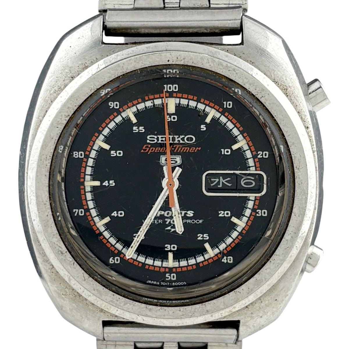 【ジャンク品】セイコー SEIKO 5 スポーツ 7017-8000 腕時計 自動巻き 【中古】