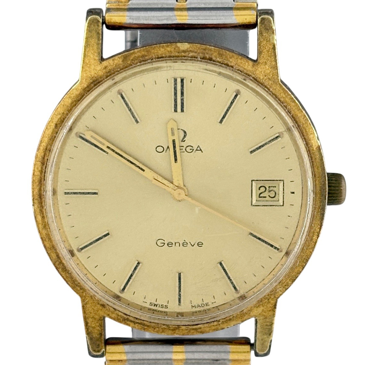 【ジャンク品】オメガ OMEGA GENEVE ジュネーブ 136.0104cal.1030 腕時計 手巻き 【中古】