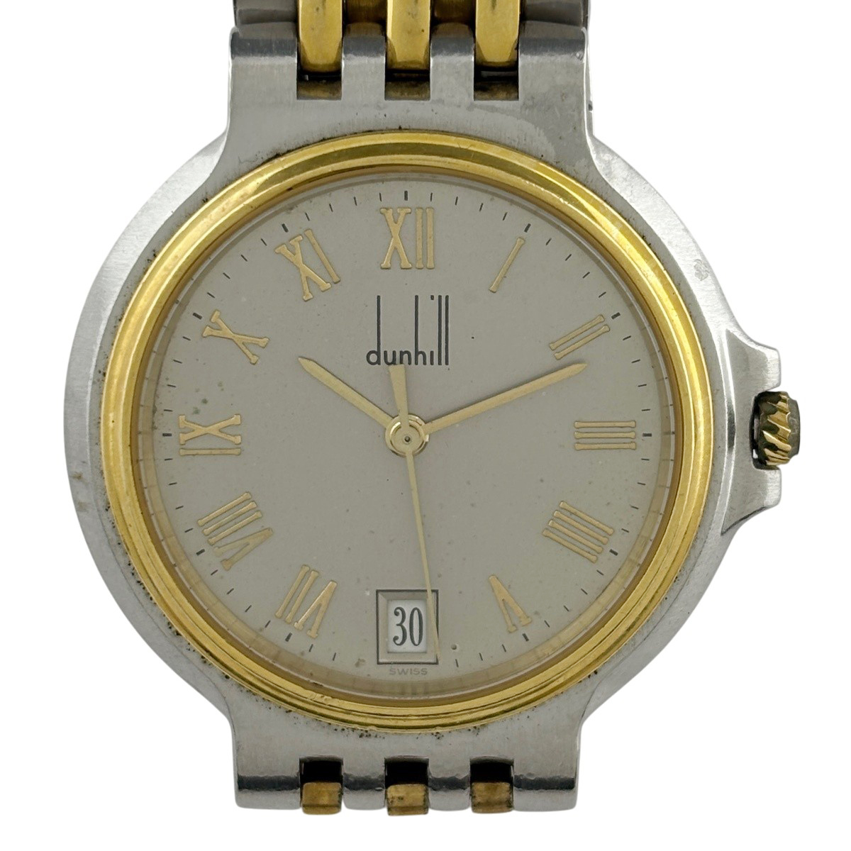 【ジャンク品】ダンヒル Dunhill エリート 3ロウ 腕時計 クォーツ 【中古】
