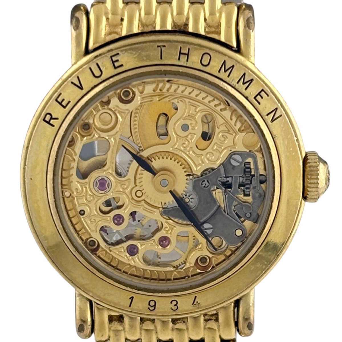 【ジャンク品】レビュートーメン REVUE THOMMEN スケルトン 手巻き 1934 腕時計 手巻き 【中古】