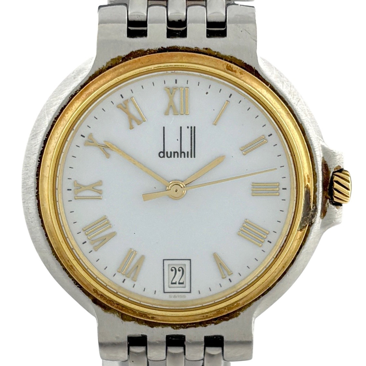 【ジャンク品】ダンヒル Dunhill エリート SS/YG 腕時計 クォーツ 【中古】