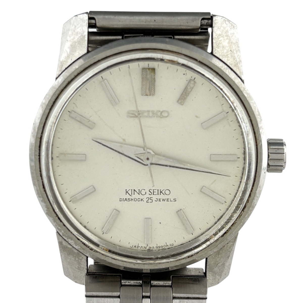 【ジャンク品】セイコー SEIKO キングセイコー 44-9990 DIASHOCK25JEWELS 腕時計 手巻き 【中古】