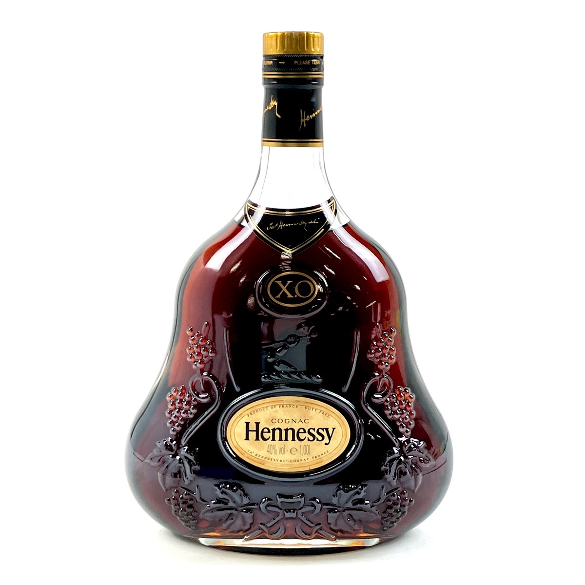 【1円】 ヘネシー Hennessy XO 金キャップ クリアボトル 1000ml ブランデー コニャック 【古酒】