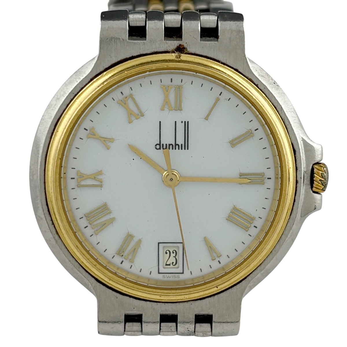【ジャンク品】ダンヒル Dunhill エリート2ロウ 腕時計 クォーツ 【中古】