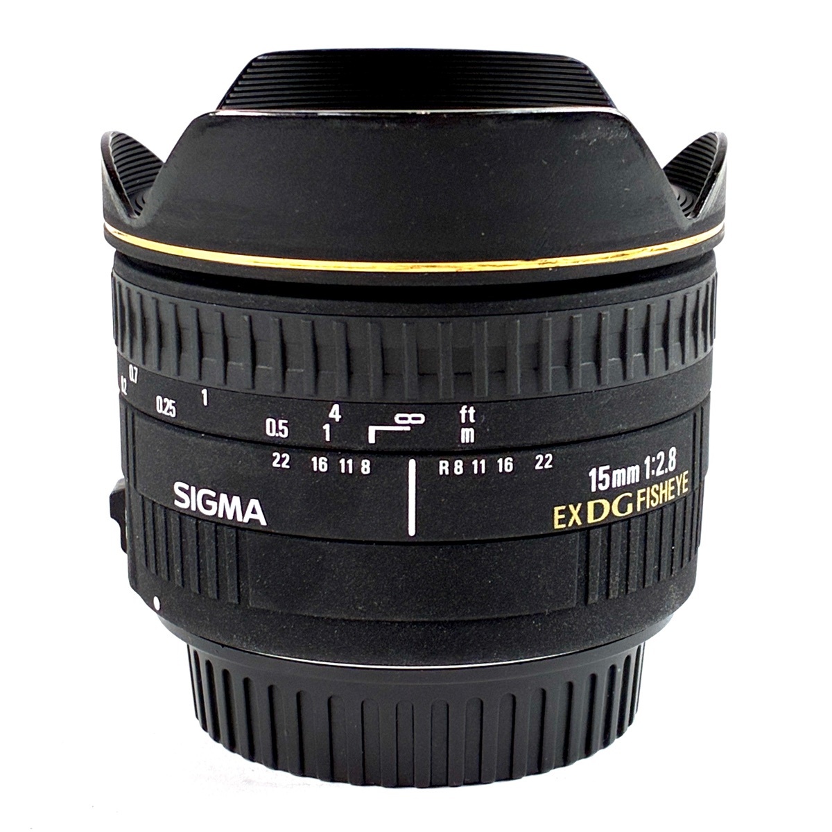【1円】 シグマ SIGMA 15mm F2.8EX (DG) DIAGONAL FISHEYE (キヤノンEF用) 一眼カメラ用レンズ（オートフォーカス） 【中古】
