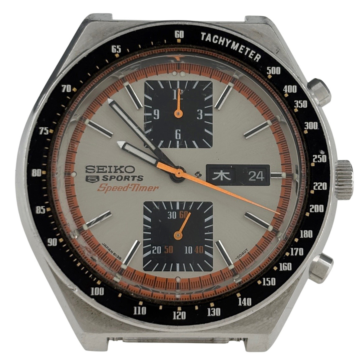 【ジャンク品】 セイコー SEIKO 5スポーツ スピードタイマー 6138-0030 腕時計 自動巻き 【中古】