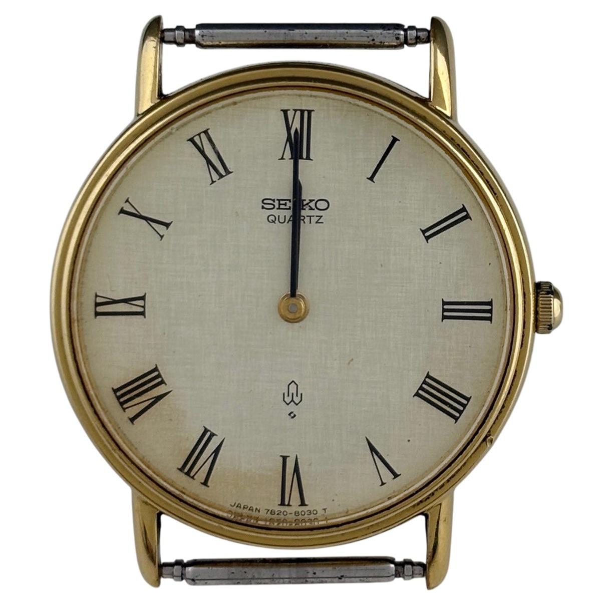 【ジャンク品】 セイコー SEIKO ラウンド 14K/SS 7820-8040 腕時計 クォーツ 【中古】