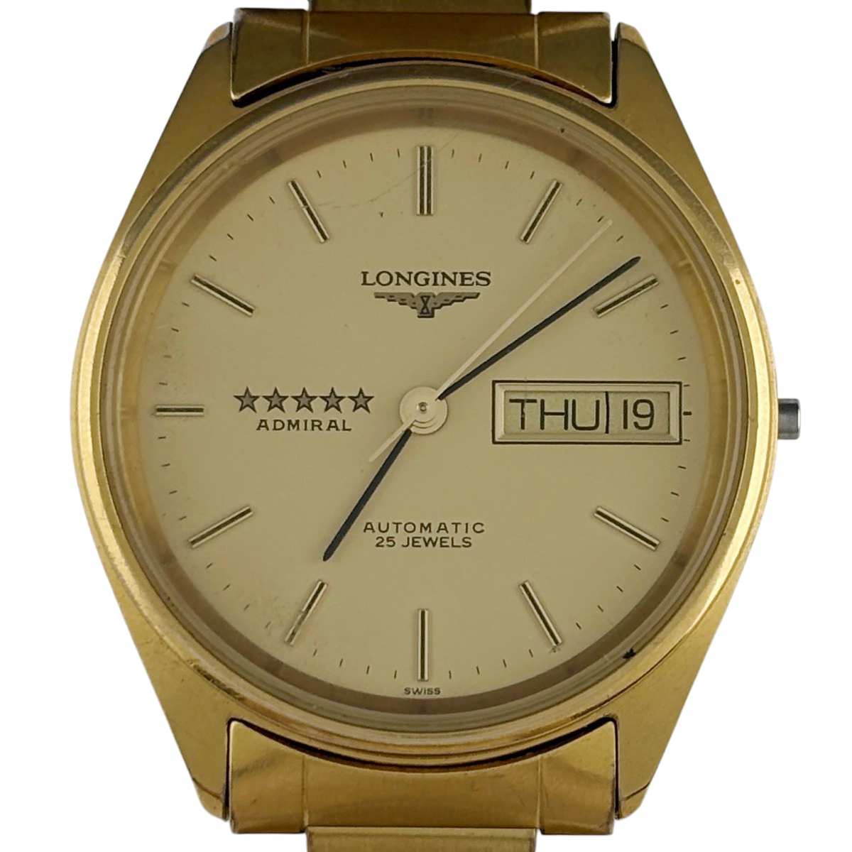 【ジャンク品】ロンジン LONGINES アドミラル ファイブスター L7.634.2 腕時計 自動巻き 【中古】