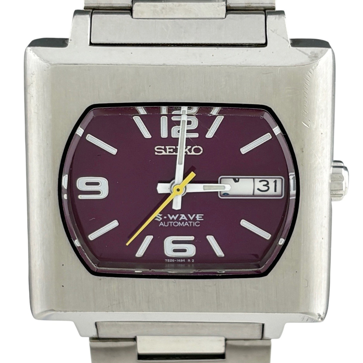 【ジャンク品】セイコー SEIKO S-WAVE 7S26-5000 腕時計 自動巻き 【中古】