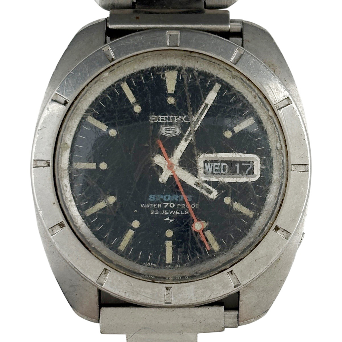 【ジャンク品】 セイコー SEIKO ファイブスポーツ 5126-8100 腕時計 自動巻き 【中古】