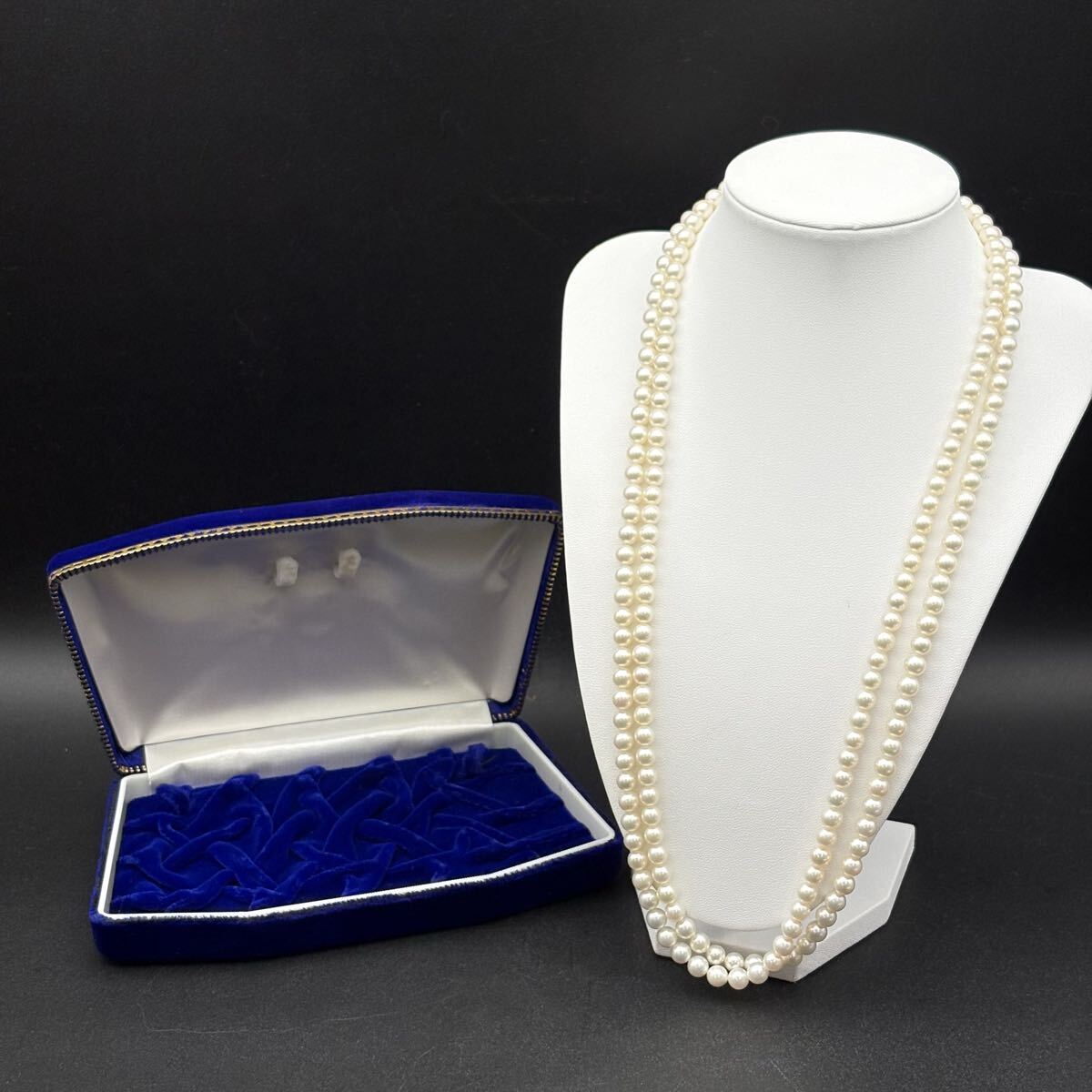 I05-57 アコヤ真珠 ロングネックレス アクセサリー あこや SILVER シルバー 本真珠 パールネックレス レディース アクセサリー 冠婚葬祭
