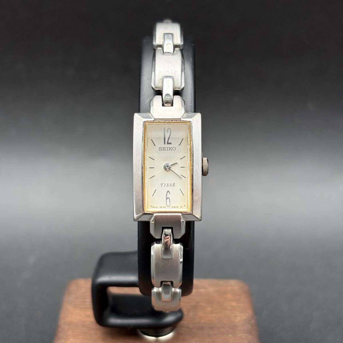 I05-58 SEIKO TISSE 2E20-7310 レディース 腕時計 クォーツ スクエア セイコー ティセ コレクション シルバー クオーツ 防水
