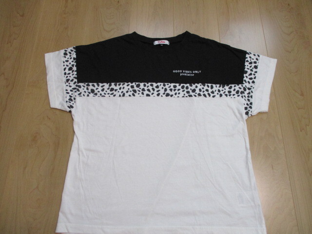【used】ピンク・ラテ(PINK-latte)　大きめTシャツ　サイズXS(150cm)