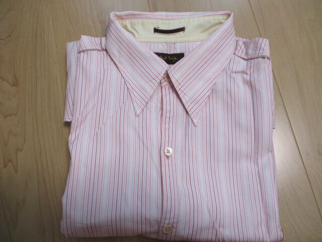【超美品】ポール・スミス（Paul Smith）　半袖マルチカラーストライプシャツ　サイズXL(LL)