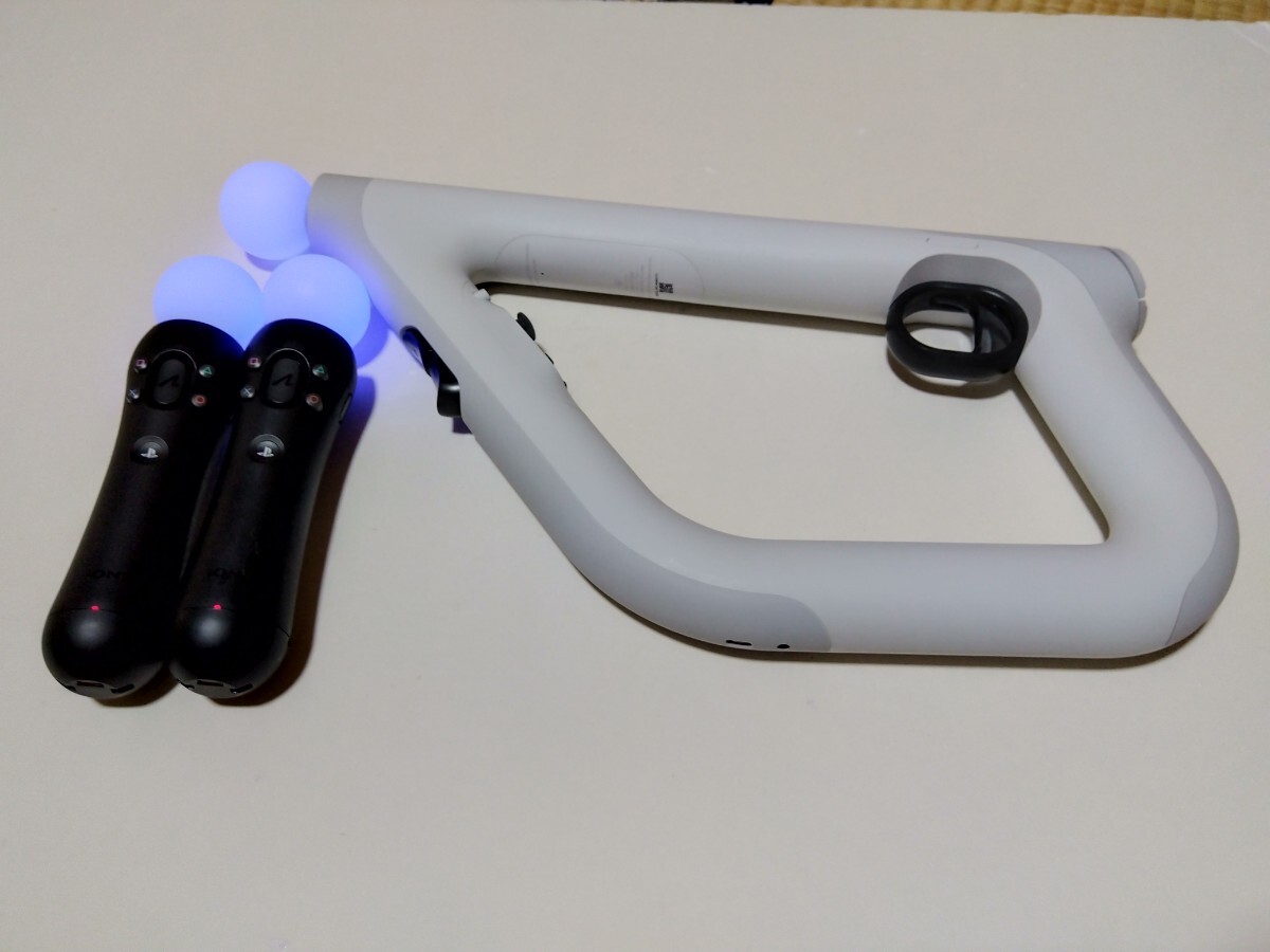 PS4 モーション コントローラー PlayStation Move CECH-ZCM2J PlayStation VR シューティングコントローラー 3個セット