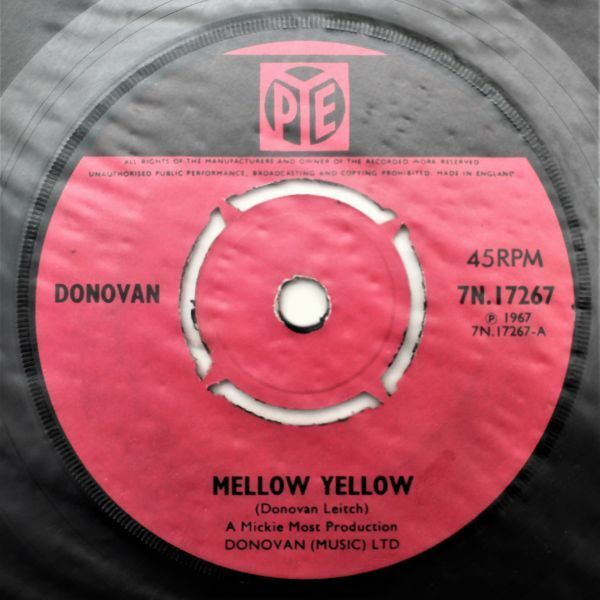 T-505 UK盤 Donovan Mellow Yellow / Preachin' Love　ドノヴァン 7N.17267 オリジナルスリーブ 45 RPM