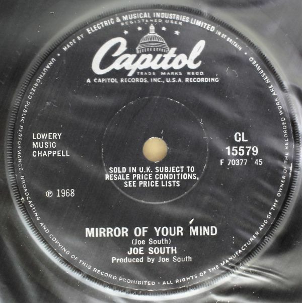 T-521 UK盤 美盤 Joe South Games People Play/Mirror Of Your Mind ジョー・サウス 孤独の影 CL 15579 オリジナルスリーブ 45 RPM