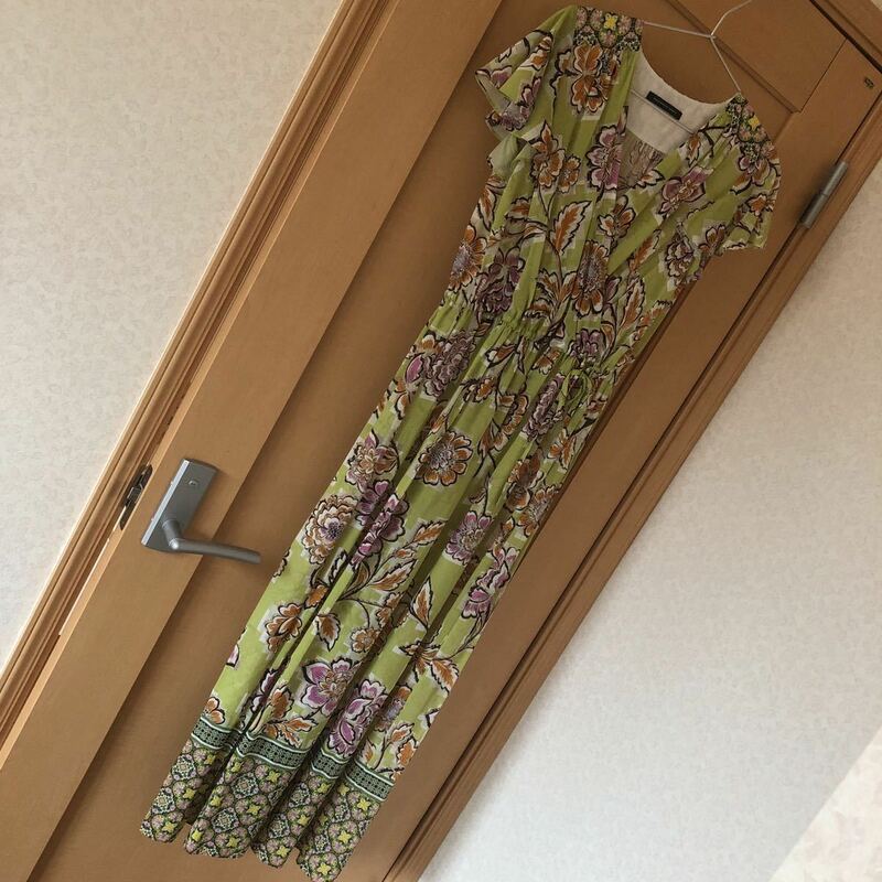 Mackintosh philosophy ワンピース キャミソール付 M ロングスカートドレス 日本製 グリーン