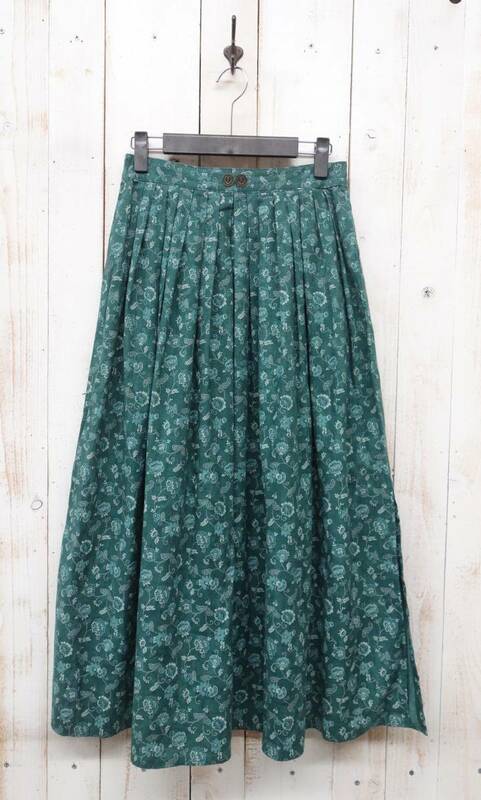 古着卸　ヨーロッパ仕入 ＊Vintage Tirol Tyrol Skirt 　ヴィンテージ　チロルスカート　40＊STRGFENEDER WEAR MAKER ＊グリーン系　花柄 