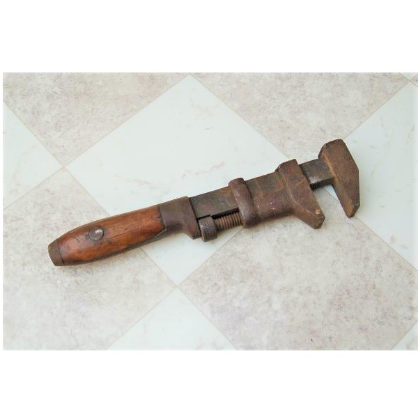 K2511*1920's アンティーク*USA インダストリアル*モンキー レンチ*古道具 ディスプレイ*工業系*木製*DIY*アメリカンガレージ*デコレート