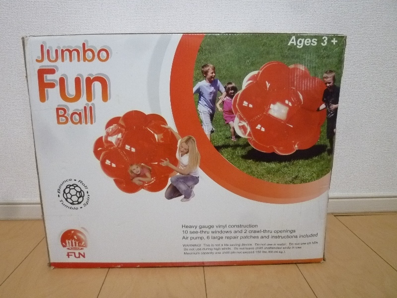 新品未開封! Jumbo Fun Ball ジャンボファンボール 風船の中に入って転がすビッグボール 遊具!