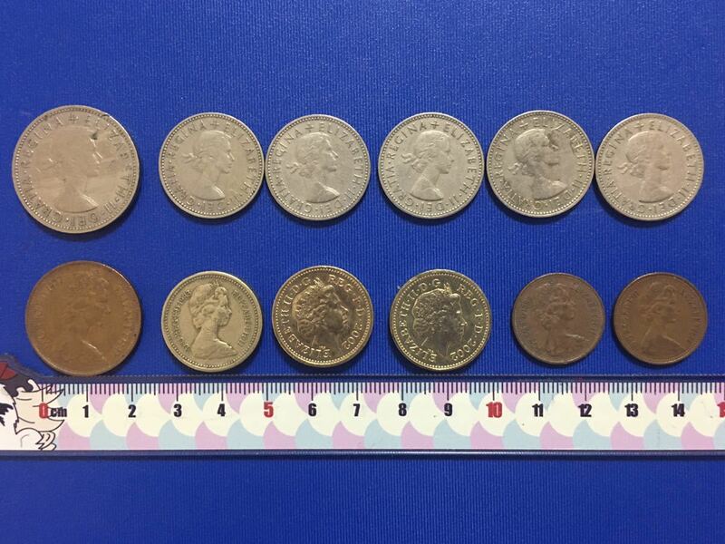 イギリス旧硬貨12枚