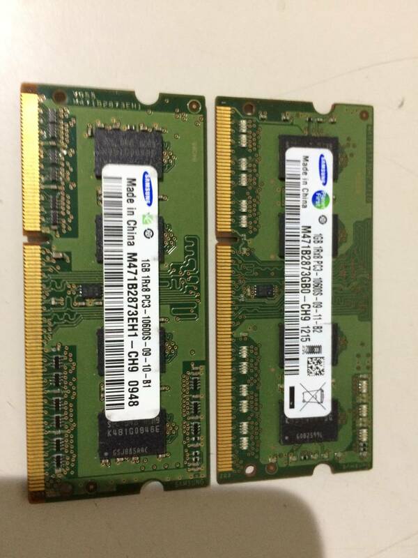 中古品 SAMSUNG DDR3 PC3-1333 2GB(1G*2) 現状品