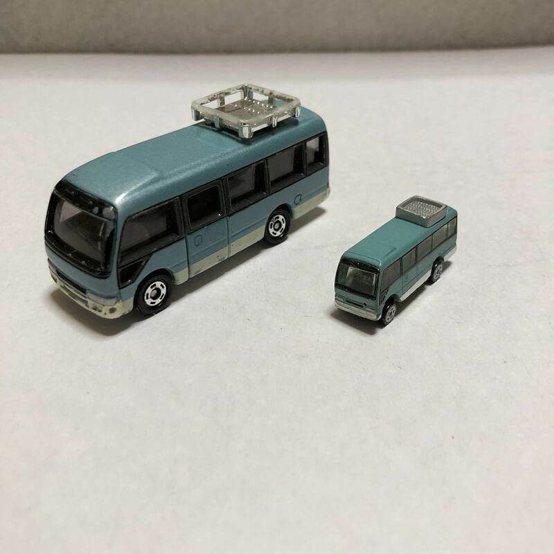 レア廃版希少！TOMICA！TOMY YUJIN！TOYOTA COASTER！ダイキャスト製・プラ製！２台セット！当時物！