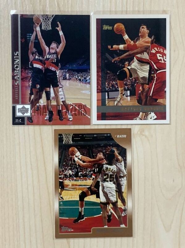 NBA Trading Card Arvydas Sabonis Set of 3 96-98 アルヴィーダスサボニス 3枚セット ブレイザーズ Portland Trail Blazers 90年代