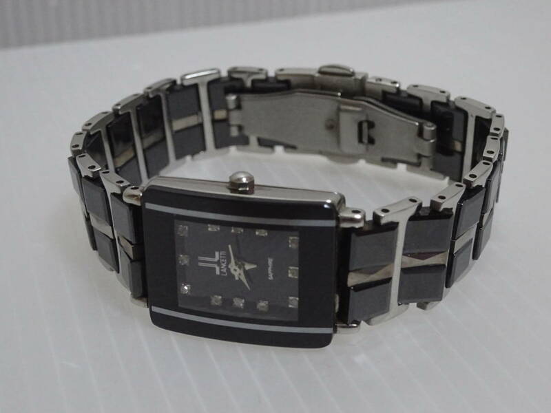 未使用に近い LANCETTI ランチェッティ 本物ダイヤ12P 腕時計 メール便 KAWA