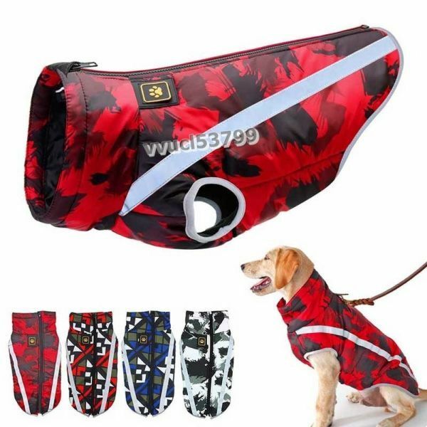 OT213：ペットジャーマンシェパード犬のコート冬の防水犬のジャケット小型大型犬用の服パグフレンチブルドッグ反射衣装