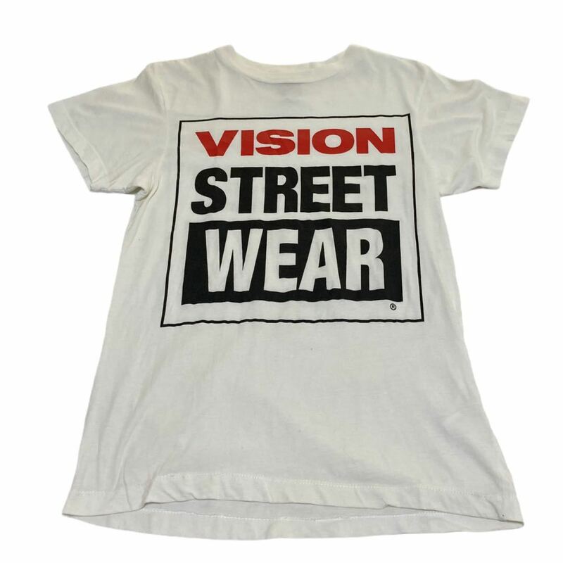希少★送料210円【中古】VISION STREET WEAR × Chloe Sevigny for OPENING CEREMONY ロゴ Tシャツ 白 WHITE XS ヴィジョン コラボ クロエ