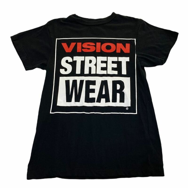 希少★送料230円【中古】VISION STREET WEAR × Chloe Sevigny for OPENING CEREMONY ロゴ Tシャツ 黒 BLACK XS ヴィジョン コラボ クロエ