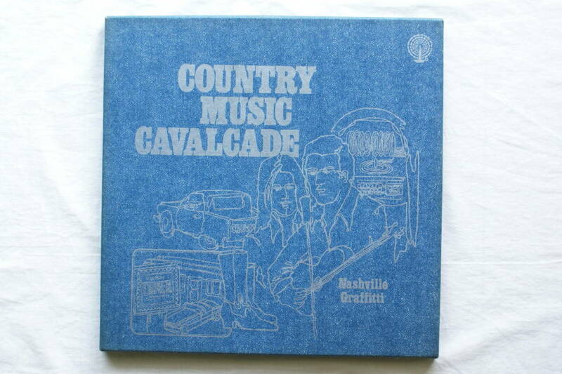 ビンテージ 1976年 70's CAVALCADE カントリーミュージック３枚組ボックス レコード Nashville Graffiti CANDLELITE Johnny Cash