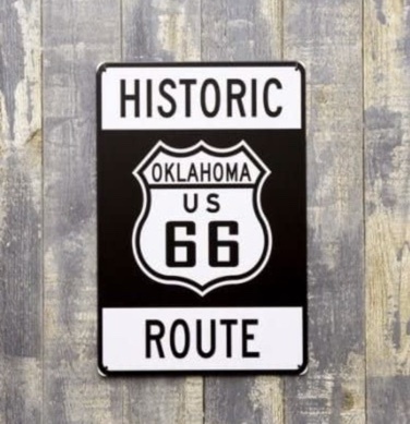 アンティーク メタルプレート ROUTE66 OKLAHOMA（新品・未使用）