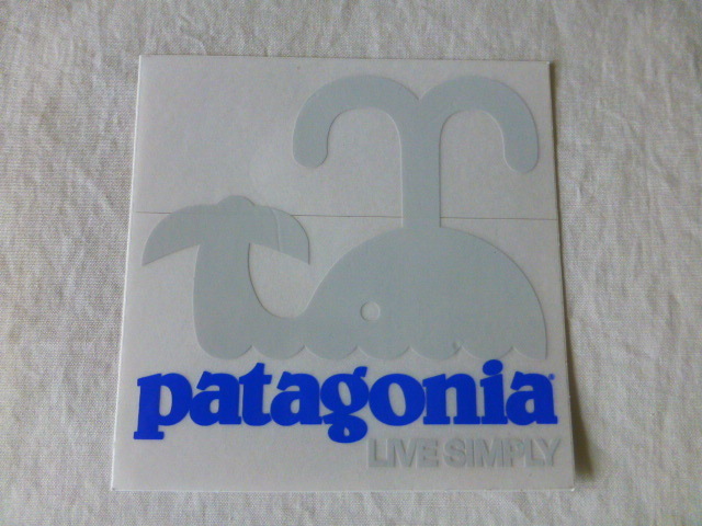 patagonia LIVE SIMPLY ステッカー LIVE SIMPLY クリア地 クジラ 鯨 くじら LIVE SIMPLY パタゴニア PATAGONIA patagonia