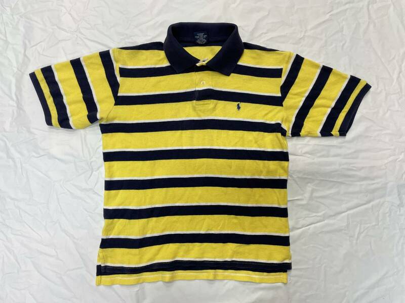 古着 3192 M ボーイズサイズ polo ポロ ラルフローレン 半袖 シャツ 鹿の子 ジャンク 708090 ビンテージ vintage