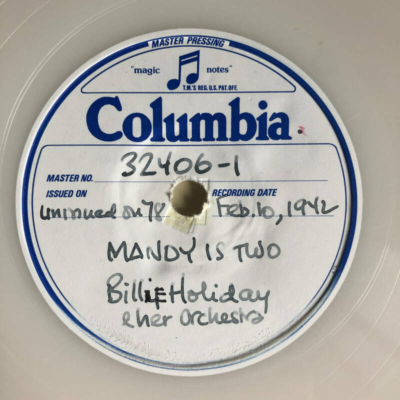 Billie Holiday / Test Press / Manday Is Two /未発売/ビリーホリディ、テスト盤