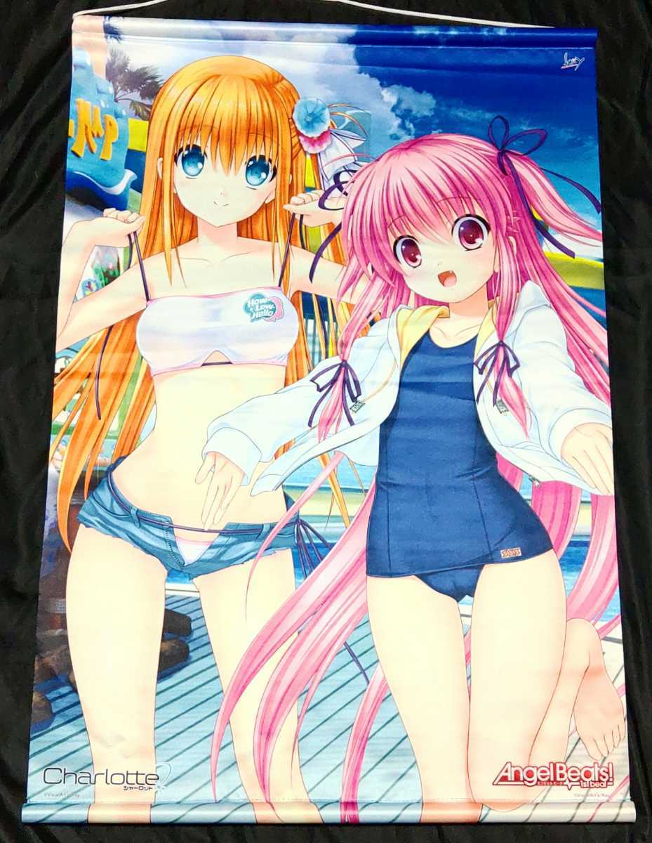 ユイ　西森柚咲 B2タペストリー Angel Beats! -1st beat-×Charlotte」 VA購買部出張所2015夏グッズ