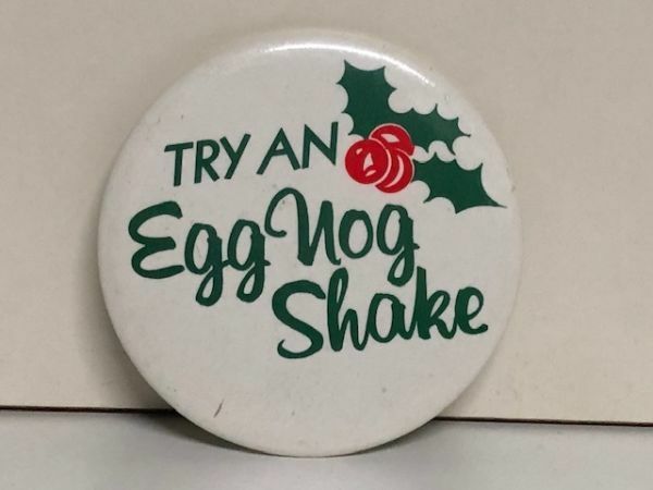 クリックポスト可! 【 セール 】ビンテージ Egg Nog Shake ピンズ 缶バッチ バッチ バッジ ピンバッヂ VG-6