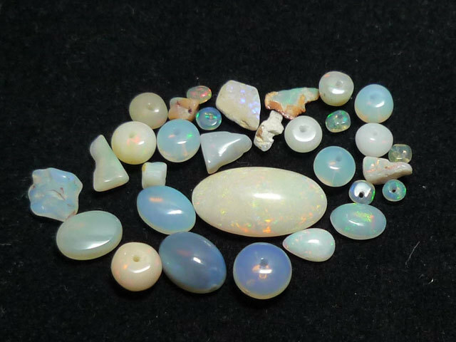 オパール opal 産地色々 カボッション ボタン フリーシェイプなど 無穴 両穴 ルース まとめて 同梱可能 セット b15