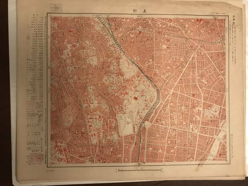 一万分一地形図東京近傍六号 昭和7年 仮製版 27枚