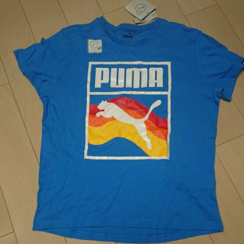 新品タグ付き PUMA プーマ Tシャツ 150サイズ ブルー
