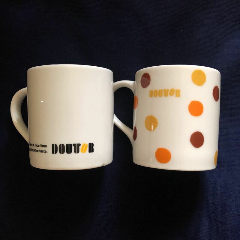 激レア非売品　DOUTOR ドトールコーヒー　陶器製　マグカップ 2種類セット　ノベルティ