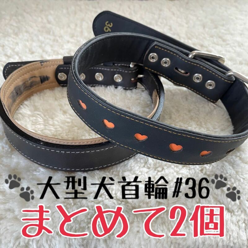 ★送料無料★訳あり首輪★まとめて2点★大型犬#36★ペット用品格安★現品11