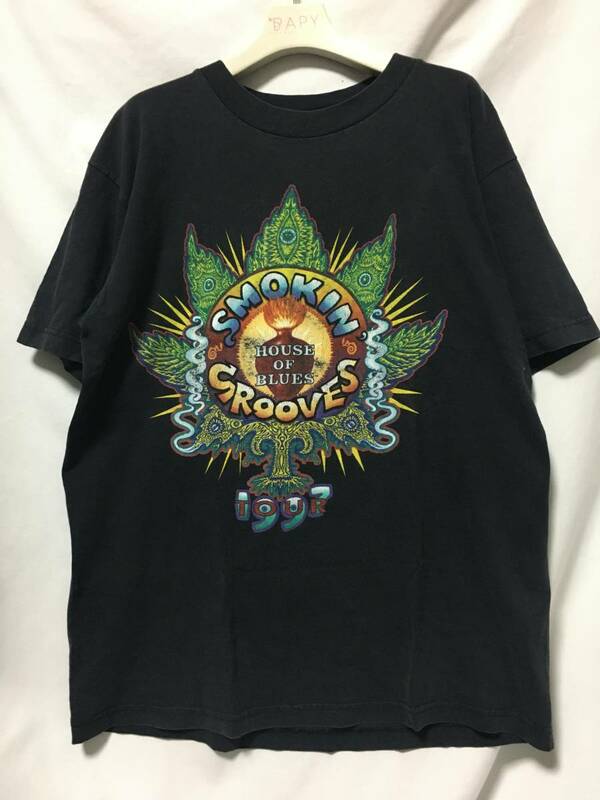 1997 90s SMOKIN GROOVES Tシャツ L ( CYPRESS HILL ERYKAH BADU THE ROOTS FOXEY BROWN OUTKAST THE BRAND NEW HEAVIES THE PHARCYDE