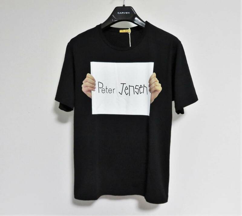 送料無料 定価1.6万 Peter Jensen WHITE BOARD T-SHIRT L ユニセックス ブラック ピーター イェンセン Tシャツ