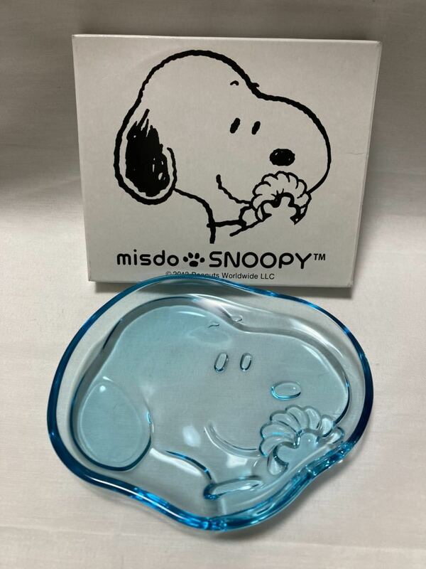 未使用ノベルティ（ミスタードーナツ）小皿 （ガラスプレート）MADE IN JAPAN 2013年
